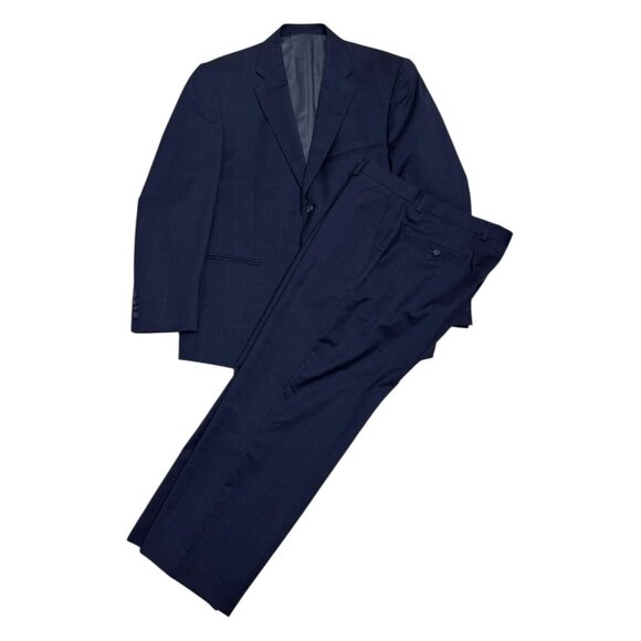 BELLISSIMO 2-piece Wool Business Casual Formal Blazer Jacket Pants SUIT Mens 40S - Picture 1 of 11